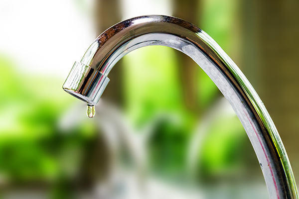 Faucet with drop of water